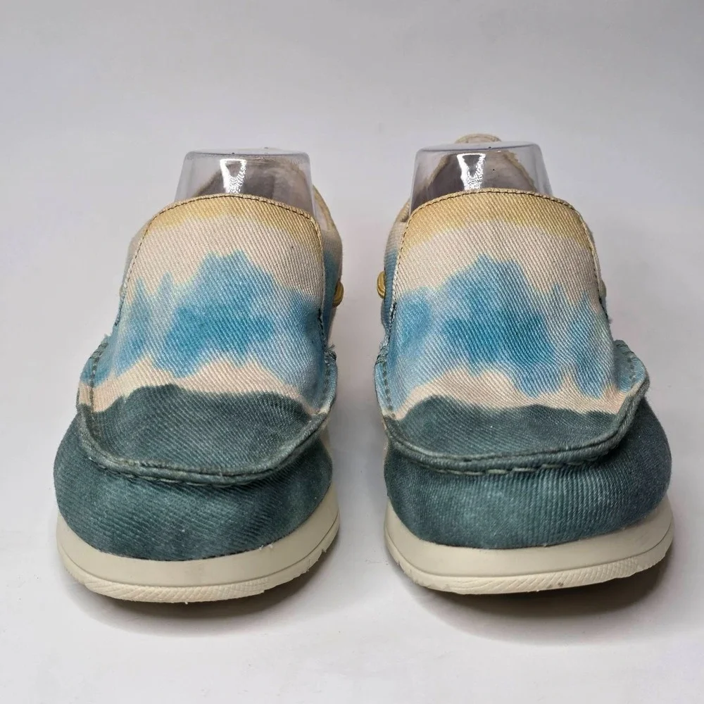 Sperry Tie-Dye Moc-Sider Women's Shoes Size 8.5 Multi Canvas‎ Slip-on Loafers